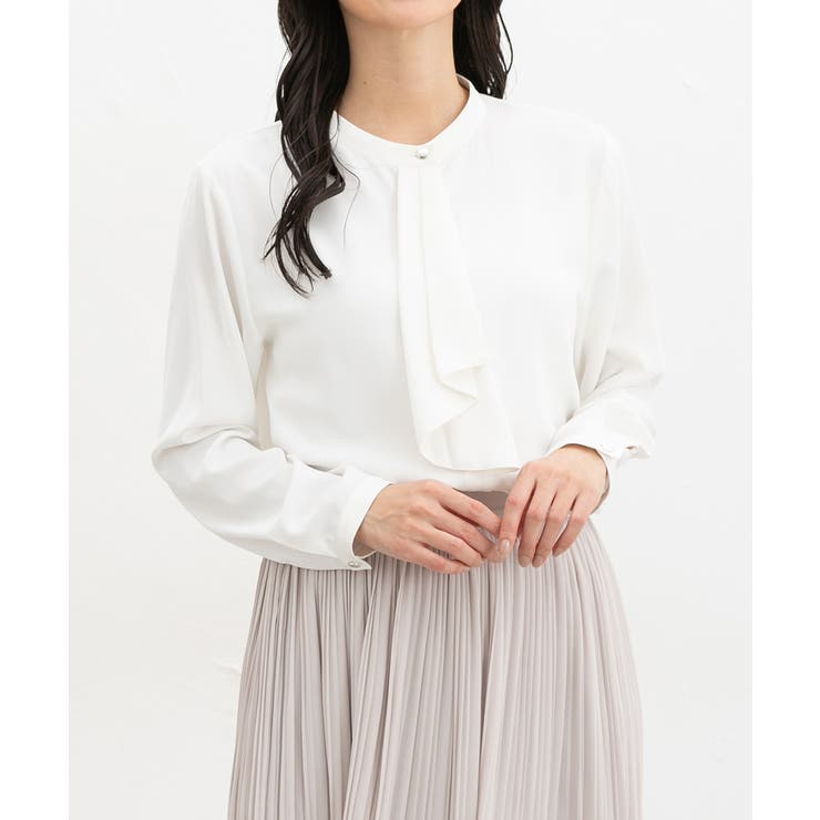 ホワイト | トップス ブラウス 長袖 | Honeys