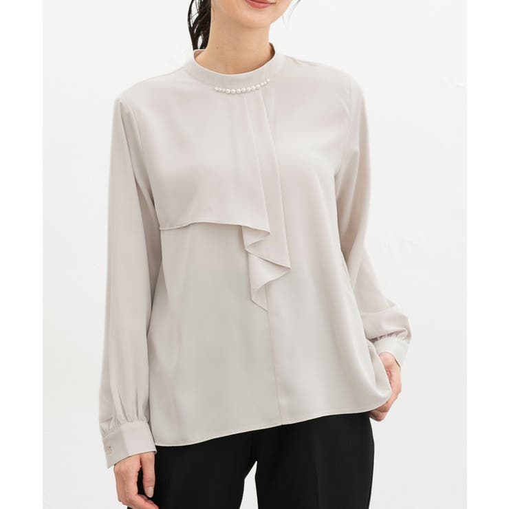 ライトグレー | トップス ブラウス 長袖 | Honeys