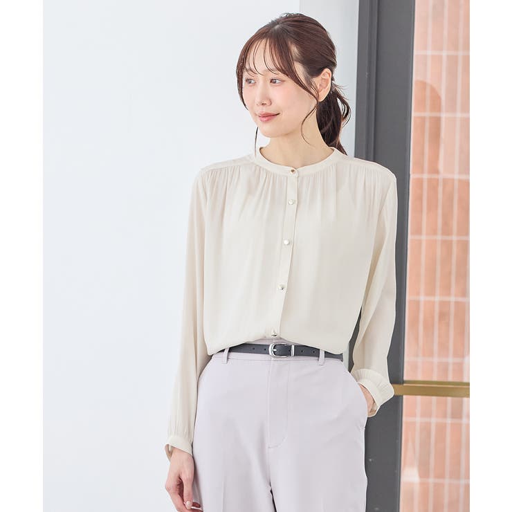 ホワイト | トップス ブラウス 長袖 | Honeys