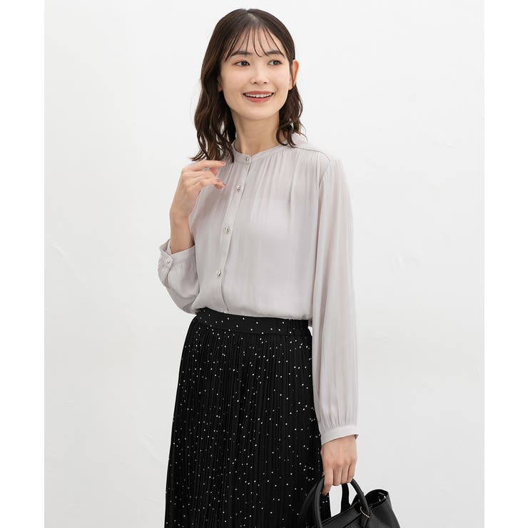 グレージュ | トップス ブラウス 長袖 | Honeys