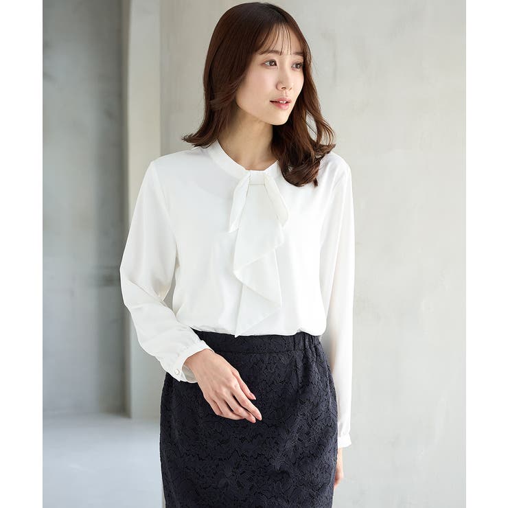 ホワイト | トップス ブラウス 長袖 | Honeys