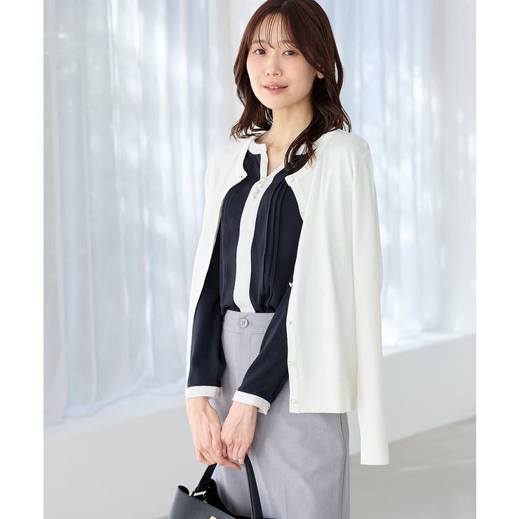 ネイビー | トップス ブラウス 長袖 | Honeys