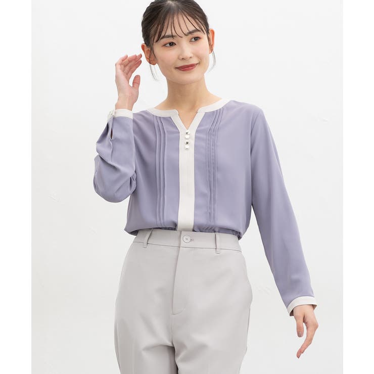 ラベンダー | トップス ブラウス 長袖 | Honeys