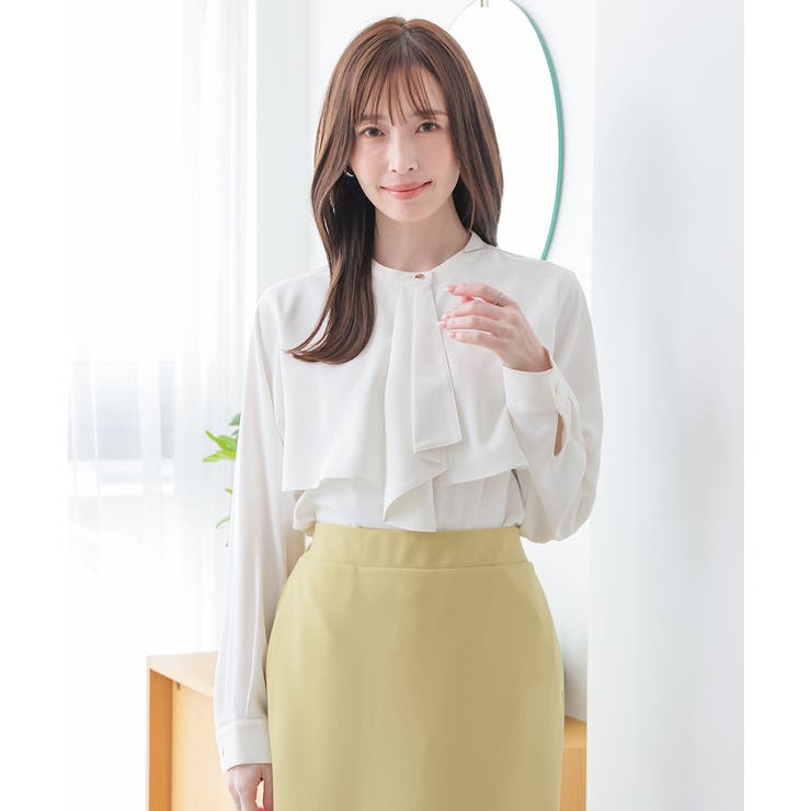 アイボリー | トップス ブラウス 長袖 | Honeys