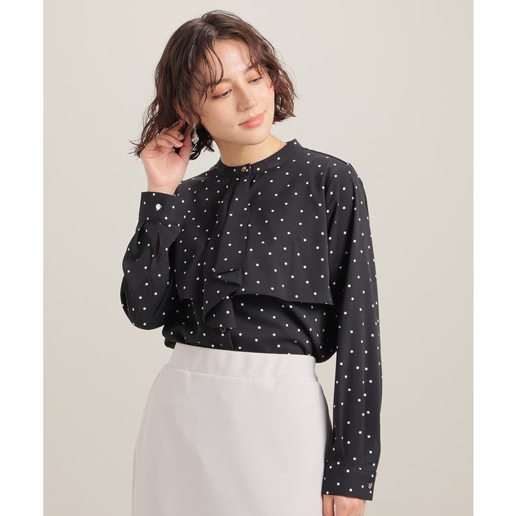 クロ水玉 | トップス ブラウス 長袖 | Honeys