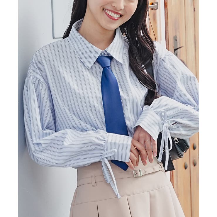 サックス×オフ | トップス シャツ ブラウス | Honeys