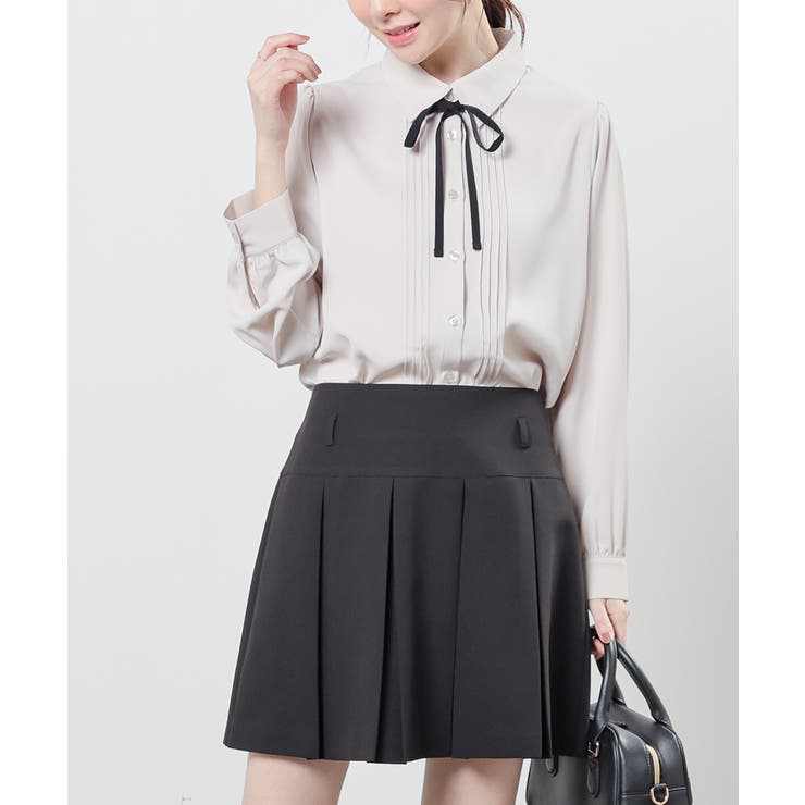 ベージュ | トップス ブラウス 長袖 | Honeys