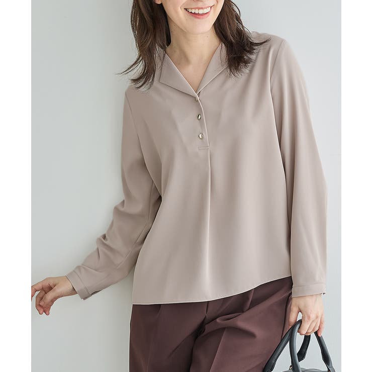 グレージュ | トップス ブラウス 長袖 | Honeys