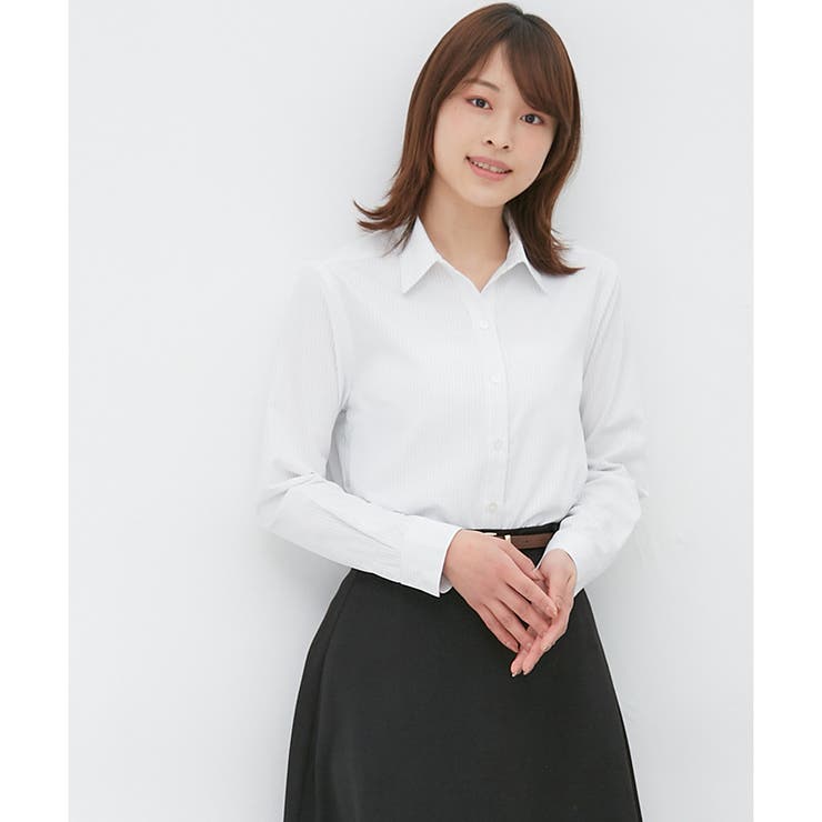 オフ×ブルー | 【ハニーズ】トップス シャツ スキッパー | Honeys