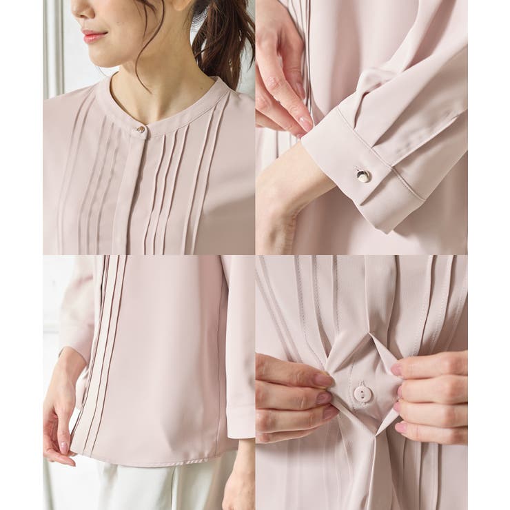 ブラウス レディース 半端袖 | Honeys | 詳細画像18 