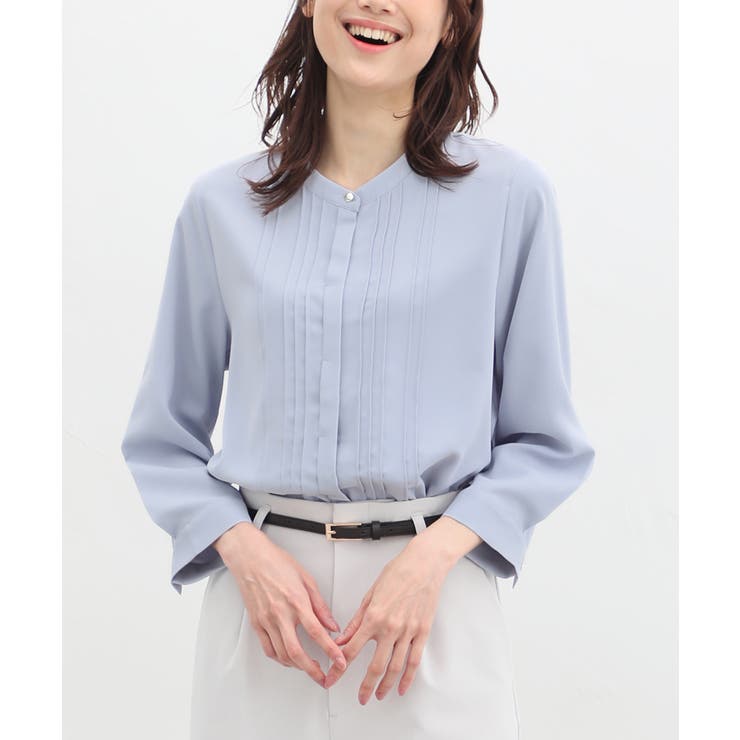 サックス | ブラウス レディース 半端袖 | Honeys