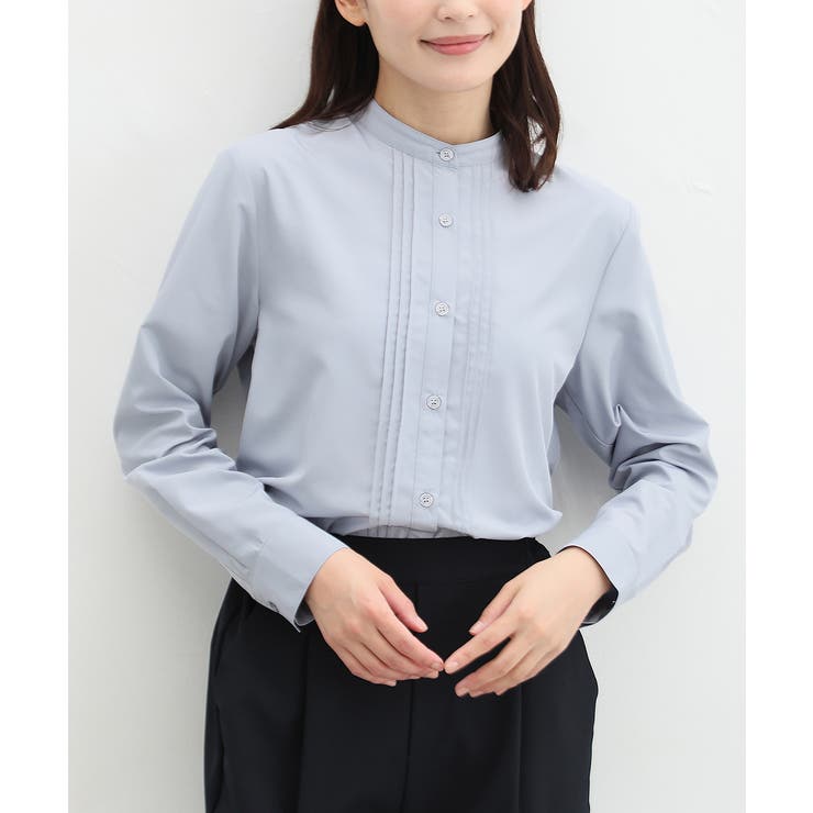 スモーキーブルー | トップス ブラウス 長袖 | Honeys