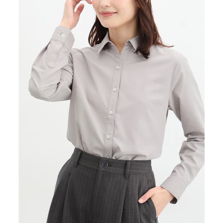 グレージュ | トップス ブラウス 長袖 | Honeys