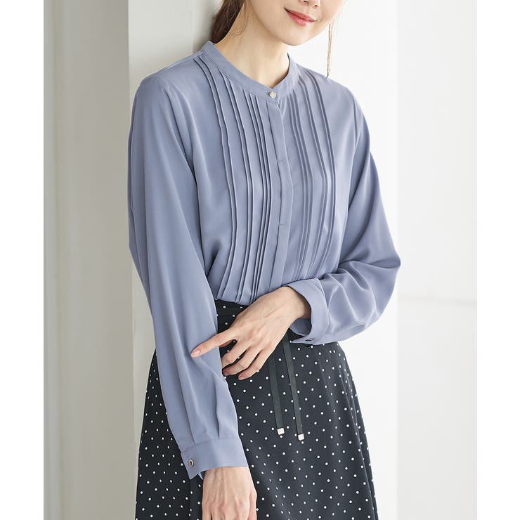 スモーキーブルー | トップス ブラウス 長袖 | Honeys
