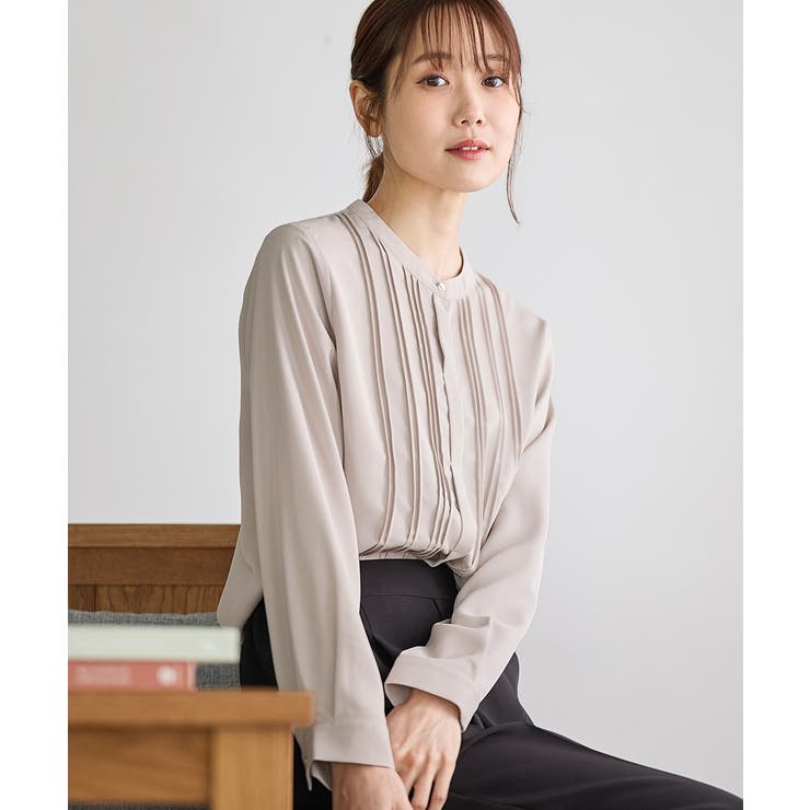 グレージュ | トップス ブラウス 長袖 | Honeys