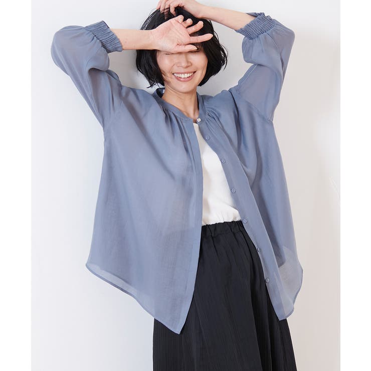 スモーキーブルー | トップス ブラウス レディース | Honeys