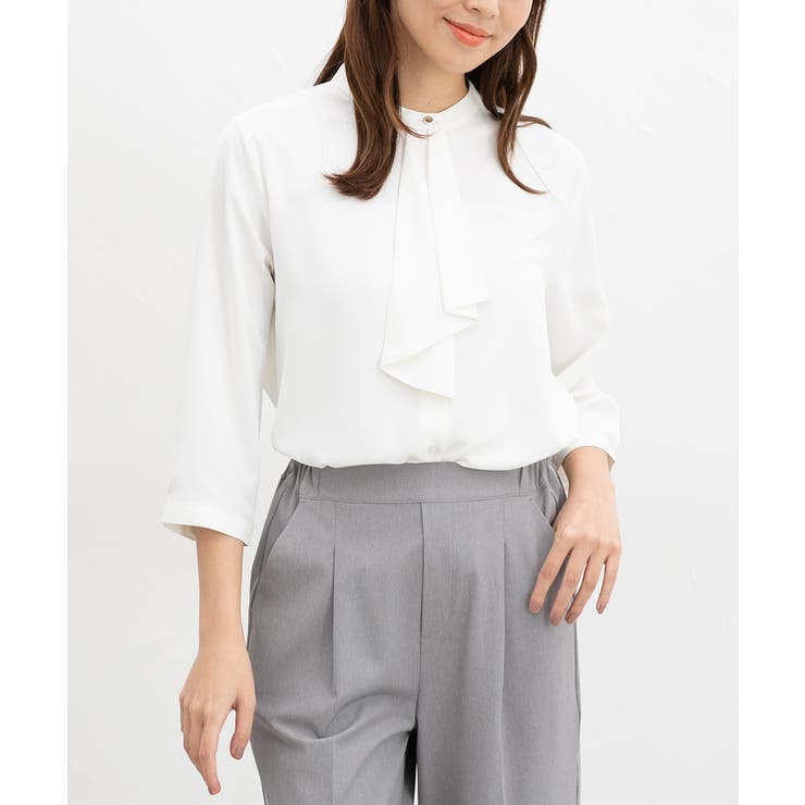 ホワイト | トップス ブラウス ボウタイブラウス | Honeys