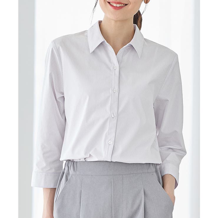 パープル×オフ | トップス スキッパーシャツ シャツ | Honeys