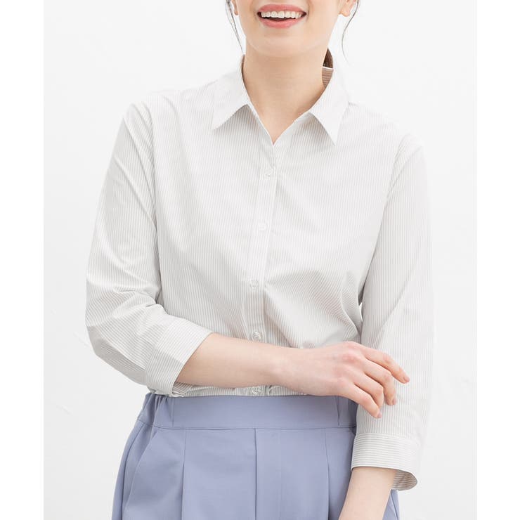 オフ×グレー | トップス スキッパーシャツ シャツ | Honeys