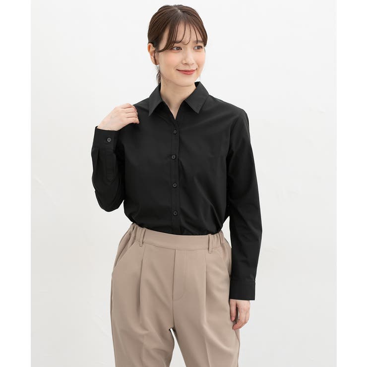 ブラック | トップス シャツ スキッパーシャツ | Honeys