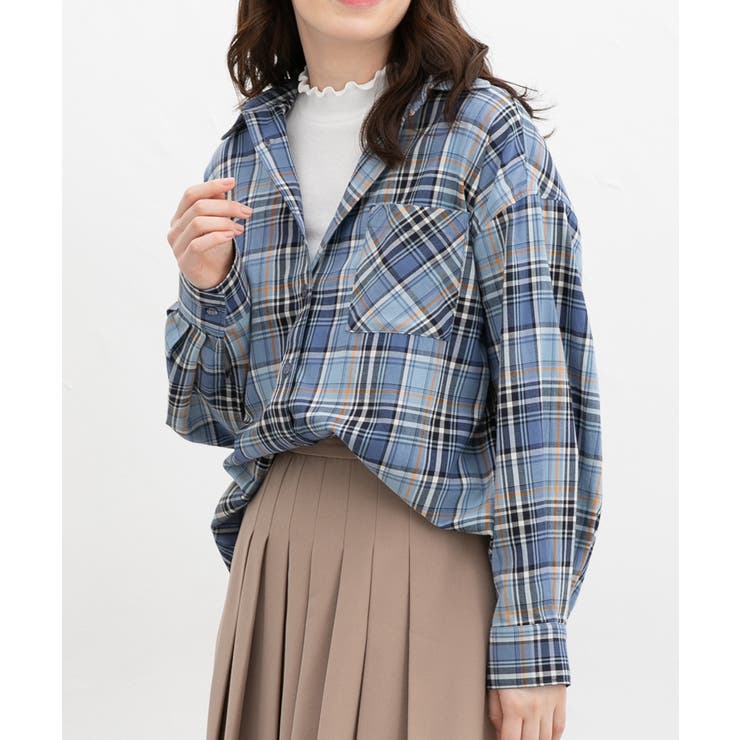 ブルーチェック | トップス シャツ ブラウス | Honeys