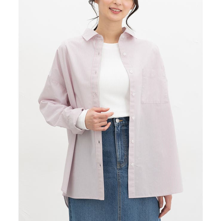 ピンクストライプ | トップス シャツ チュニックシャツ | Honeys