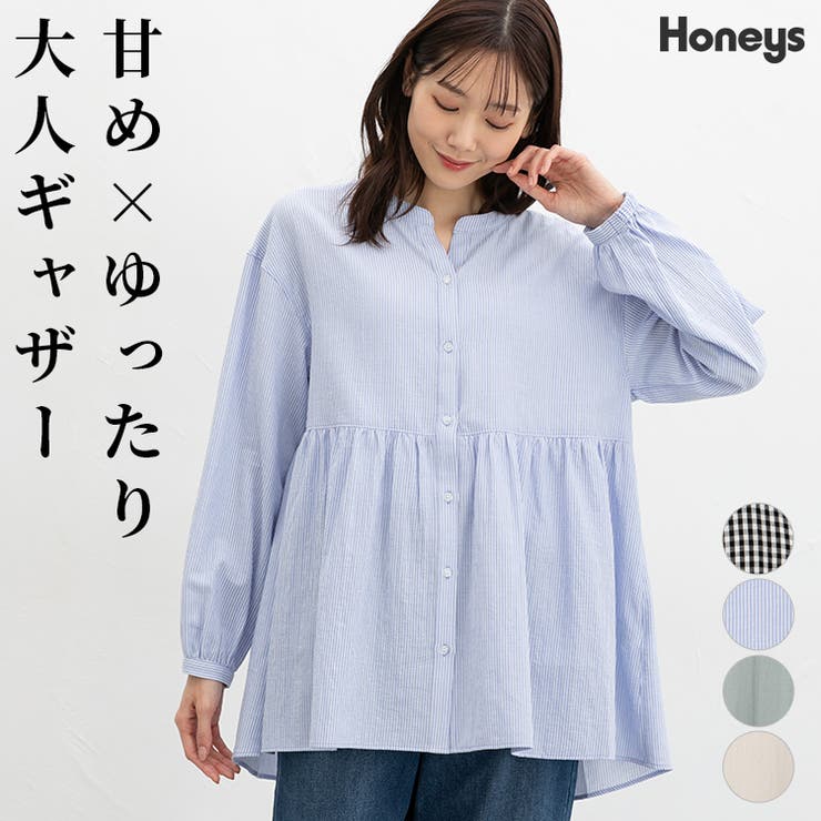 トップス ブラウス 長袖 | Honeys | 詳細画像1 