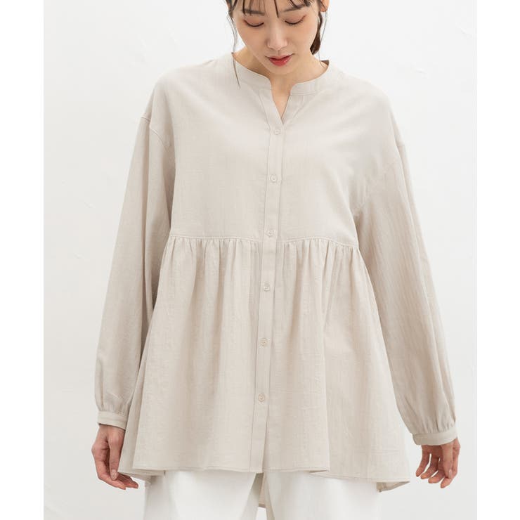 ベージュ | トップス ブラウス 長袖 | Honeys