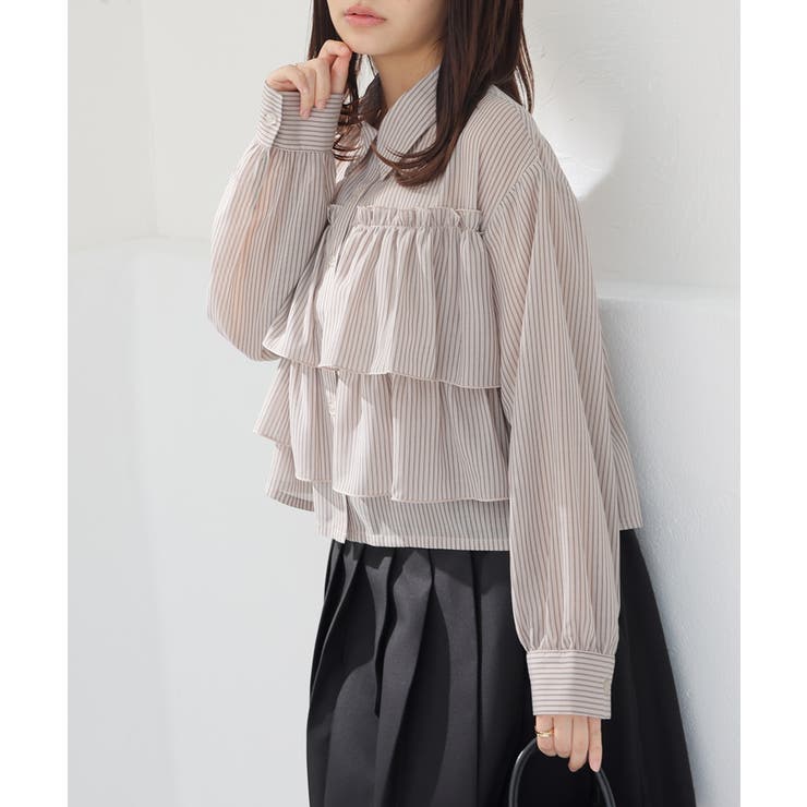 ベージュ×チャ | トップス シャツ ブラウス | Honeys