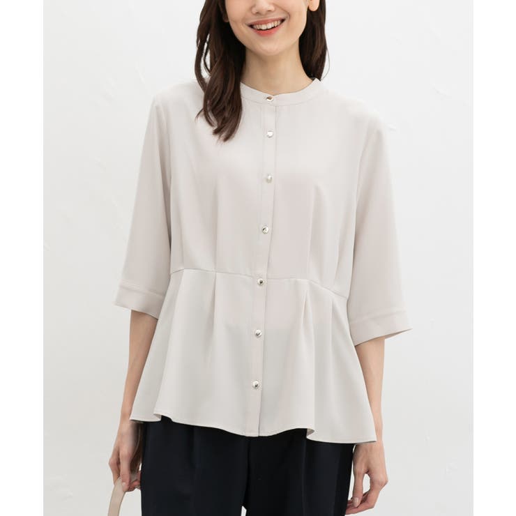グレージュ | トップス ブラウス 大きいサイズ | Honeys