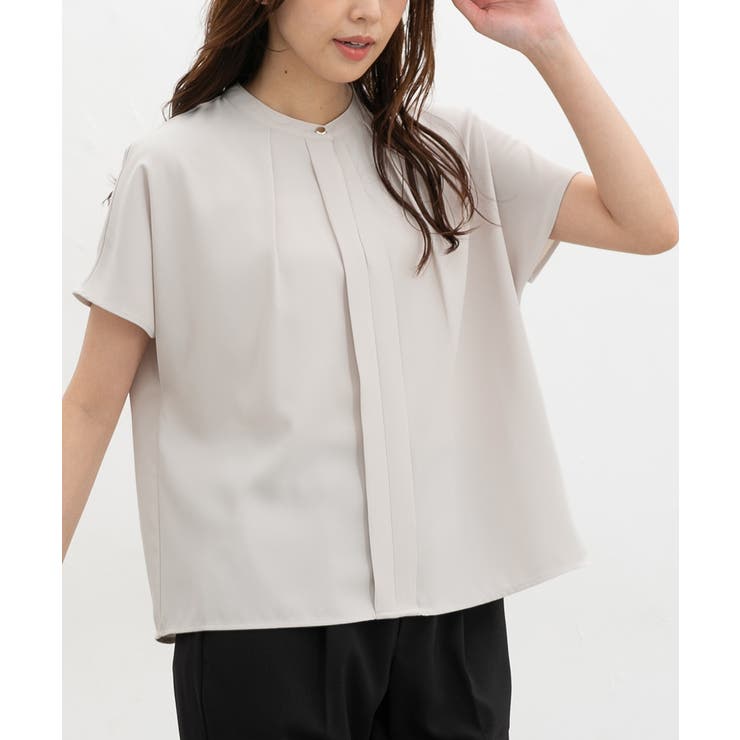 グレージュ | トップス ブラウス 半袖 | Honeys