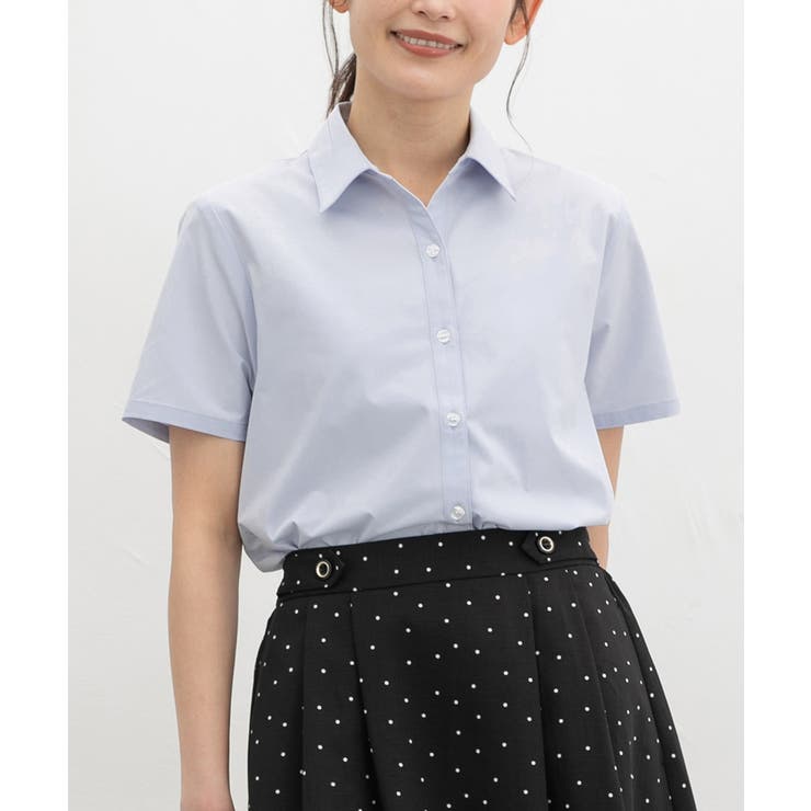 サックス | トップス ブラウス 半袖 | Honeys