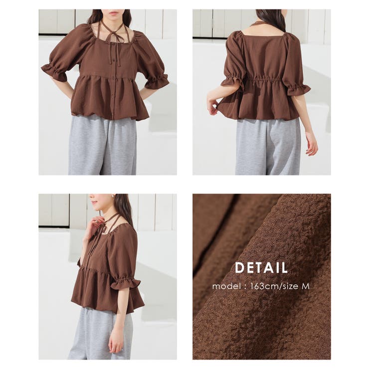トップス ブラウス 半袖 | Honeys | 詳細画像12 