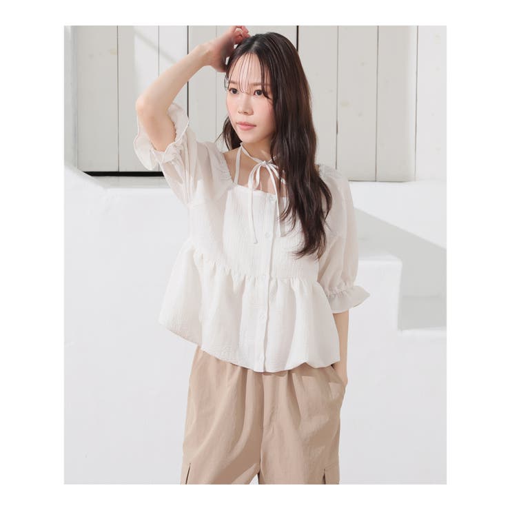 トップス ブラウス 半袖[品番：HNSW0012486]｜Honeys（ハニーズ