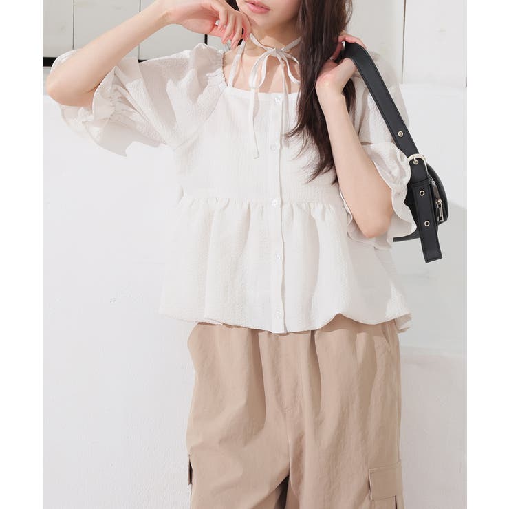 トップス ブラウス 半袖[品番：HNSW0012486]｜Honeys（ハニーズ