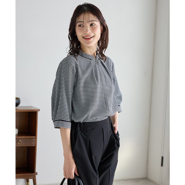 ギンガム小 | トップス ブラウス 大きいサイズ | Honeys