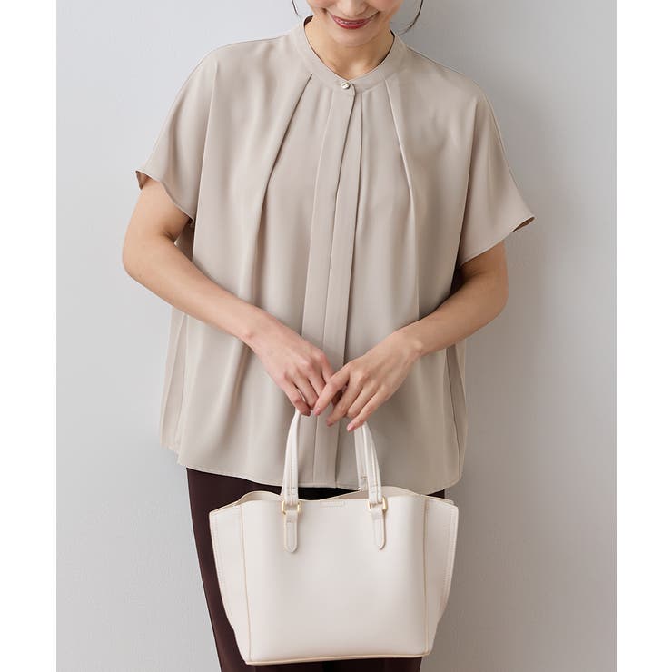 グレージュ | トップス ブラウス 半袖 | Honeys