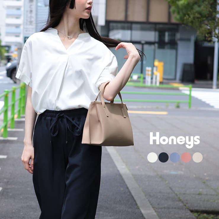 ブラウス 半袖 袖タック 品番 Hnsw Honeys ハニーズ のレディースファッション通販 Shoplist ショップリスト