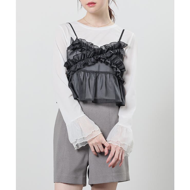 ブラック | トップス ビスチェ ブラウス | Honeys