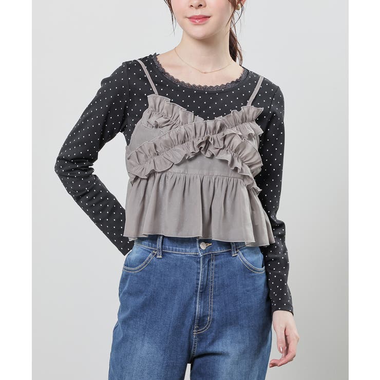 チャコール | トップス ビスチェ ブラウス | Honeys