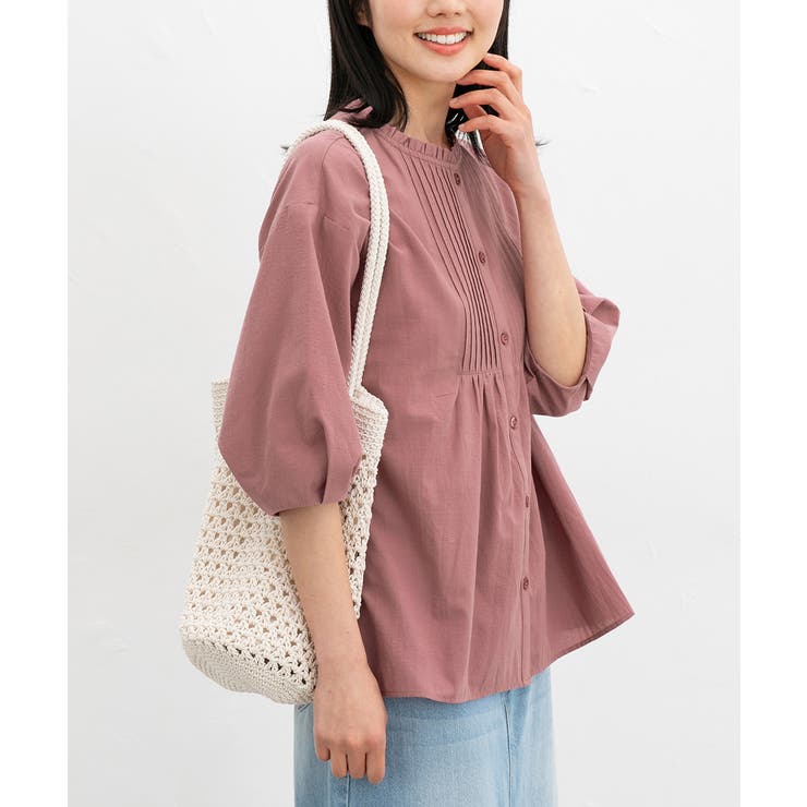 スモーキーピンク | 【ハニーズ】トップス ブラウス ピンタックブラウス | Honeys