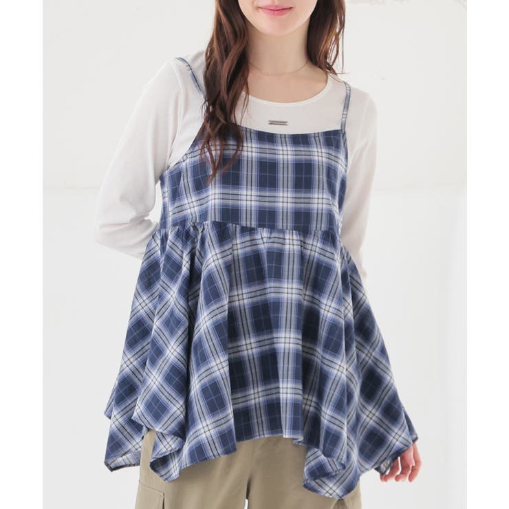 コン×アイボリー | トップス ブラウス ノースリーブ | Honeys