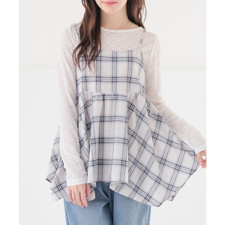 アイボリー×コン | トップス ブラウス ノースリーブ | Honeys