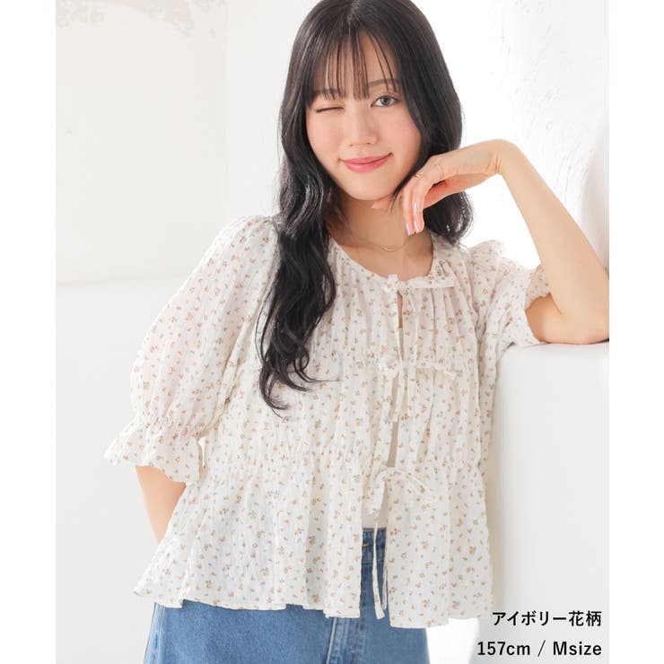 トップス ブラウス リボン付き | Honeys | 詳細画像10 