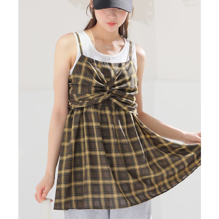チャチェック | トップス ブラウス ノースリーブ | Honeys