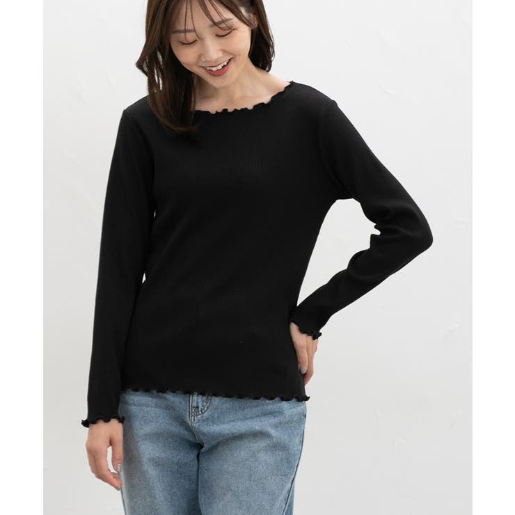 ブラック | トップス カットソー 長袖 | Honeys