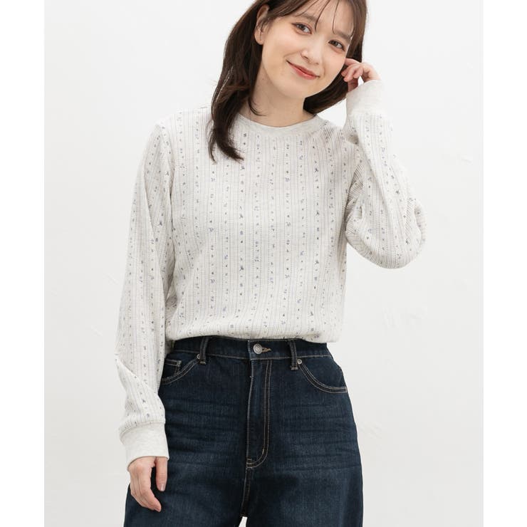 オートミール花柄 | トップス Tシャツ ロンＴ | Honeys