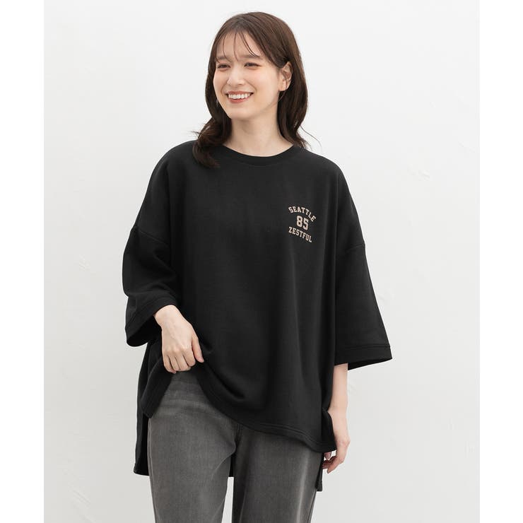 ブラック | トップス カットソー チュニック | Honeys