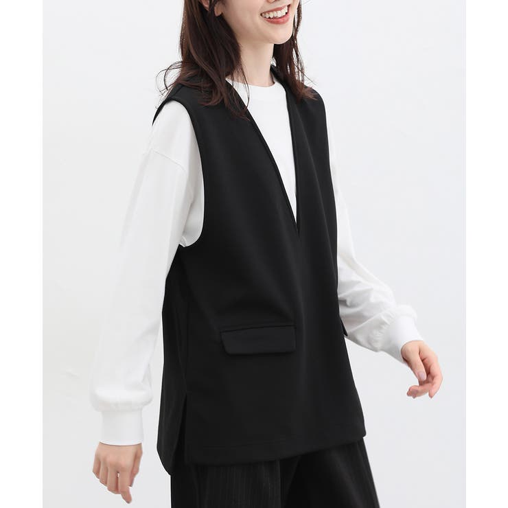 ブラック | トップス カットソー ノースリーブ | Honeys