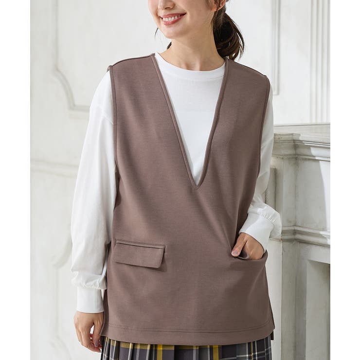 モカ | トップス カットソー ノースリーブ | Honeys